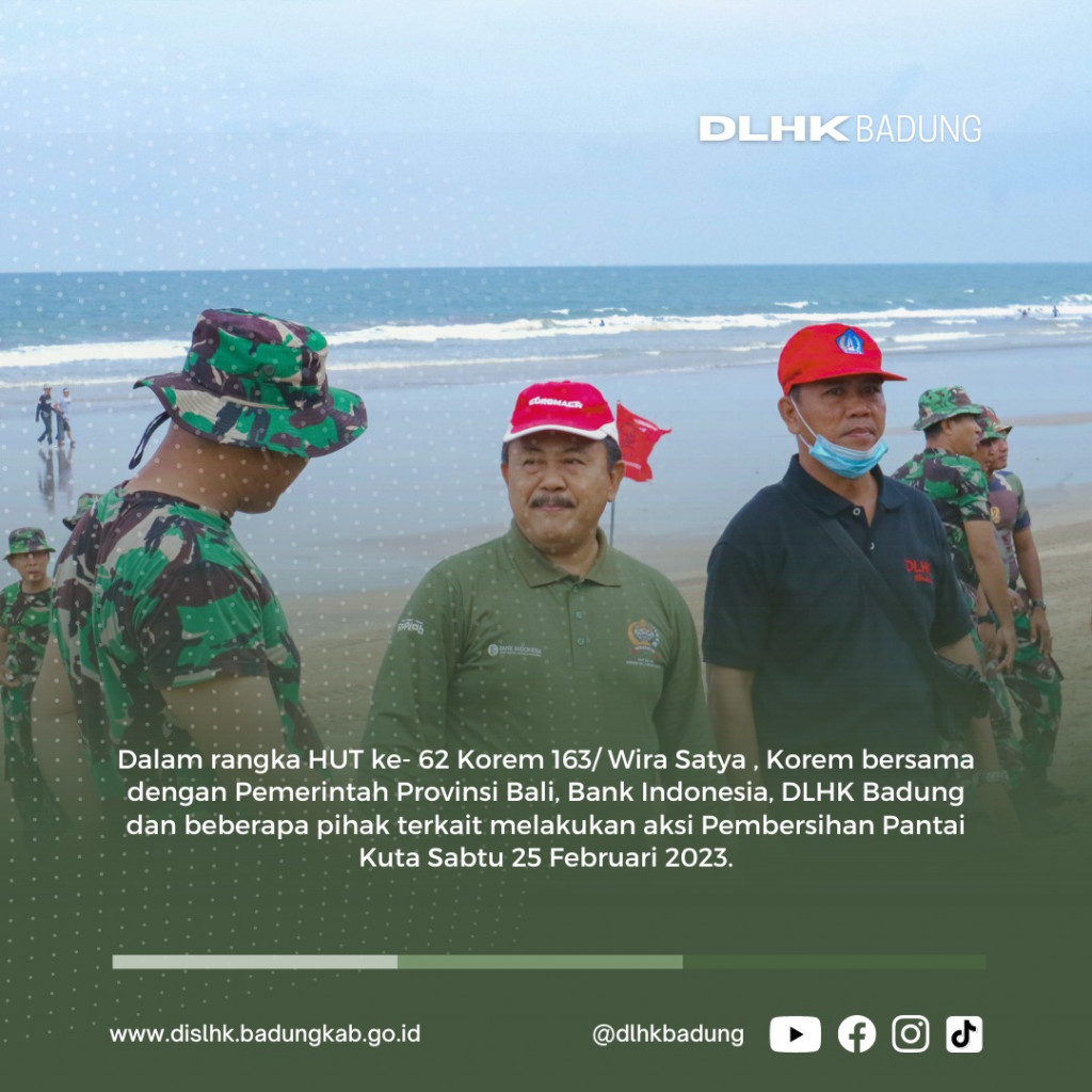 WUJUDKAN TRANSFORMASI EKONOMI BALI YANG HIJAU, TANGGUH DAN SEJAHTERA BERSAMA BERSIHKAN PANTAI KUTA
